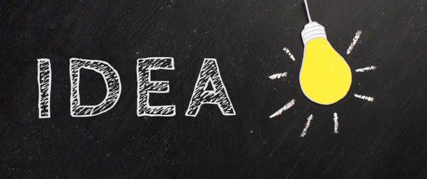 Light bulb concept, having a new idea, brainstorming, start up business, creative marketing