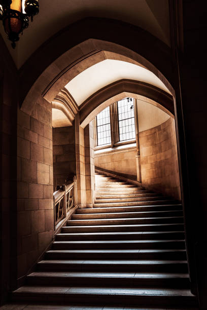 Stairway to heaven, perhaps Library at University of Washington campus american architecture stock pictures, royalty-free photos & images