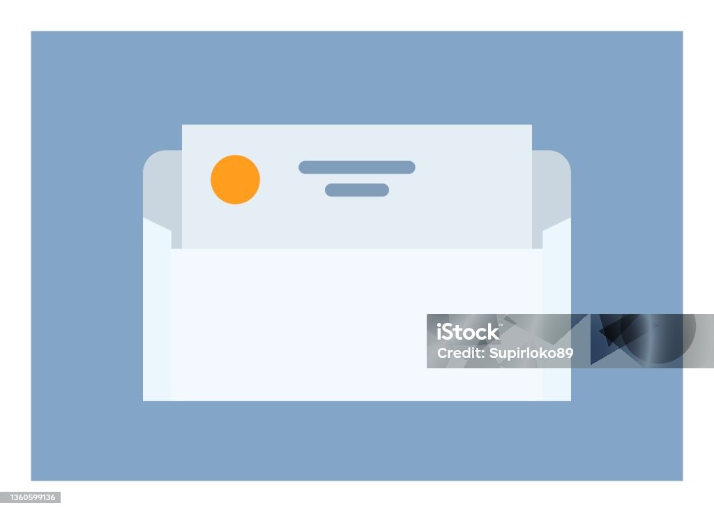 Mail Inside Mail Inside An Opened Envelope Simple Flat Illustration Stock ...