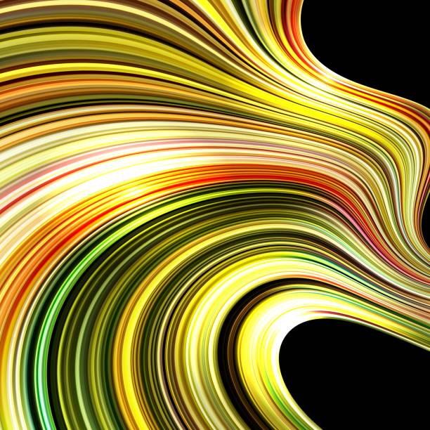 istock Modern Fluid Colorful and bright swirl organic 3d shape 1360611370