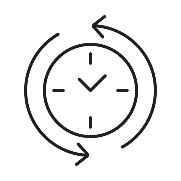 ilustrações, clipart, desenhos animados e ícones de vetor de ícone de tempo de atividade e tempo de inatividade para design do seu site, logotipo, aplicativo, interface do usuário. ilustração, eps10 - uptime