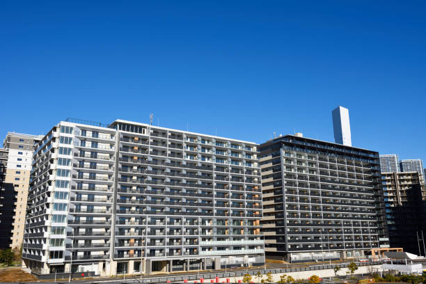 istock Housing apartments against clear sky 1360630595
