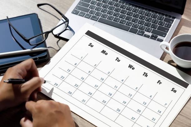 istock Agenda Activity Information Calendar Events and Meeting Appointment 1360632065