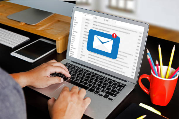 istock Mail Communication Connection message to mailing contacts phone Global Letters Concept 1360632069