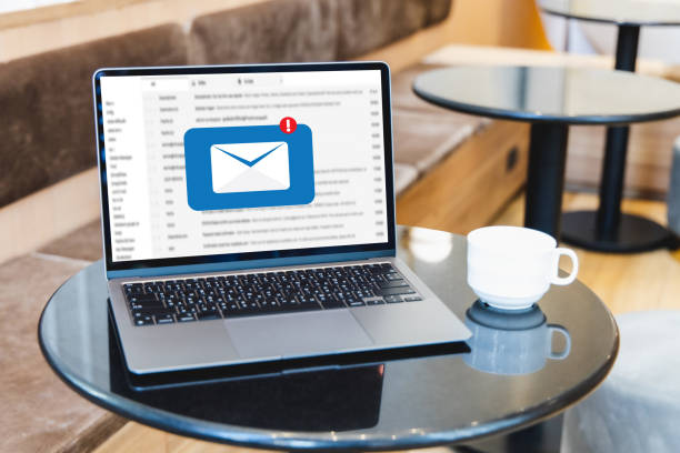 istock Mail Communication Connection message to mailing contacts phone Global Letters Concept 1360632072