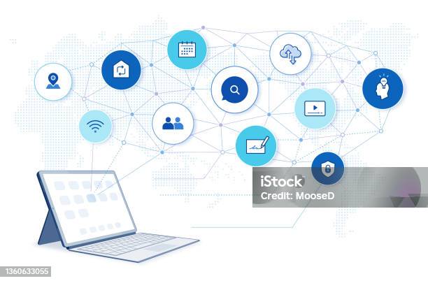 Minh Họa Kết Nối Mạng Kỹ Thuật Số Internet Vạn Vật Seo Nền Tảng Giáo Dục Trực Tuyến Hình minh họa Sẵn có - Tải xuống Hình ảnh Ngay bây giờ