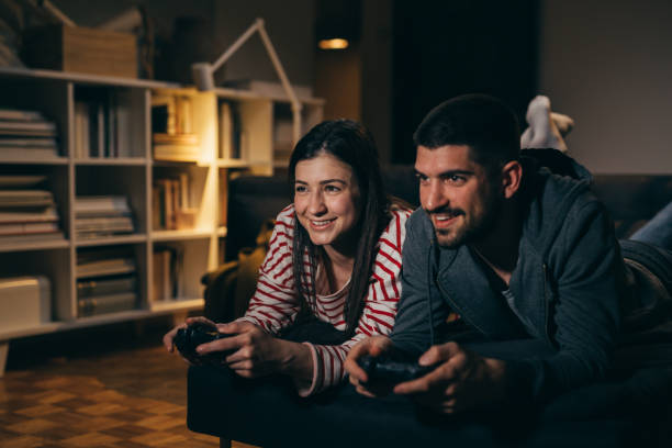 istock young couple enjoying time at home. evening night scene 1360635259