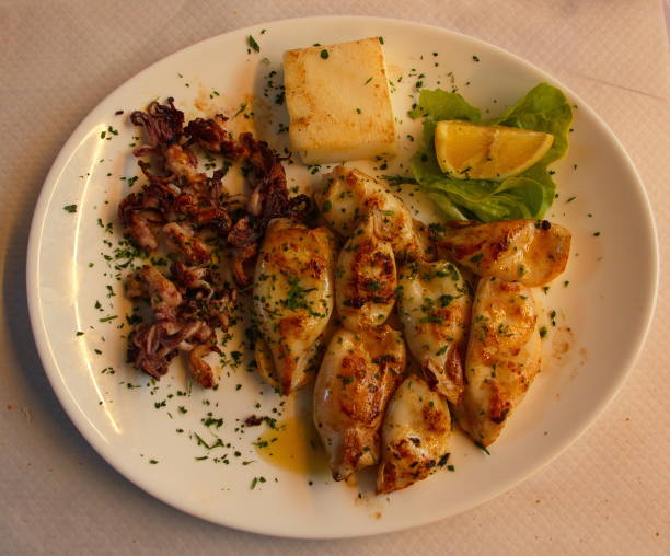istock Fried calamars in a restaurant in Duino,Italy,Europe 1360638857