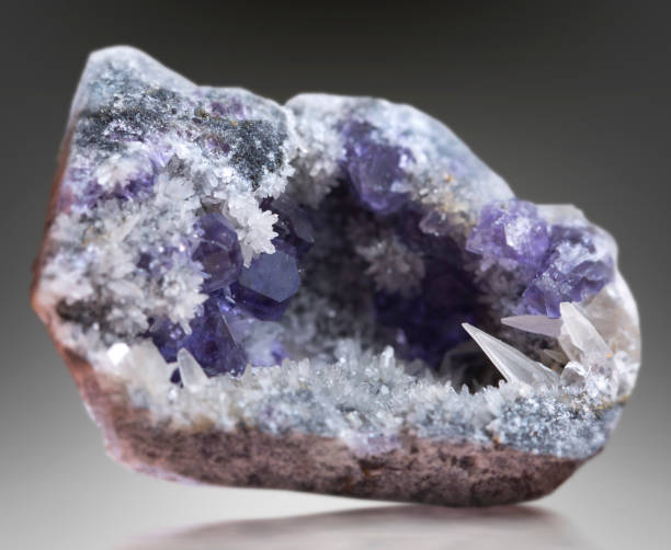 istock fluorite mineral specimen stone rock geology gem crystal 1360642739
