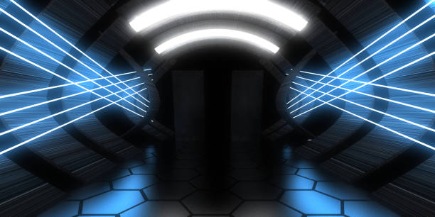 istock 3D abstract background with neon lights. neon tunnel  .space construction . .3d illustration3 1360644897