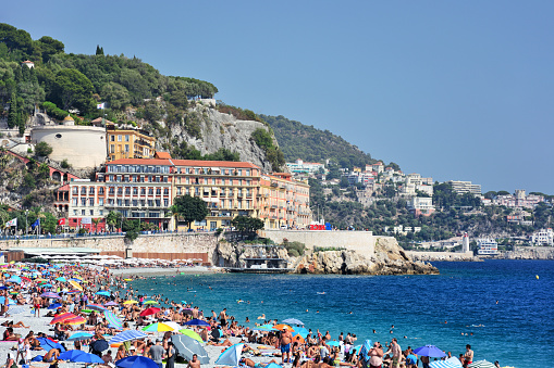 Castel (Plage Publique de Castel) is a public beach in Nice, French Riviera