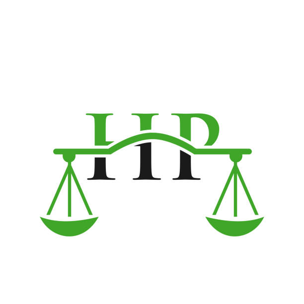 ilustrações, clipart, desenhos animados e ícones de escritório de advocacia letter hp logo design. advogado, justiça, advogado, jurídico, advogado, escritório de advocacia, escala, escritório de advocacia, advogado empresarial hp modelo de logotipo de carta inicial - letter p illustrations