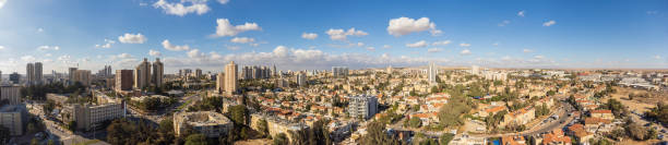 istock 180 degree panoramic view on Beer Sheva city at winter 1360654113