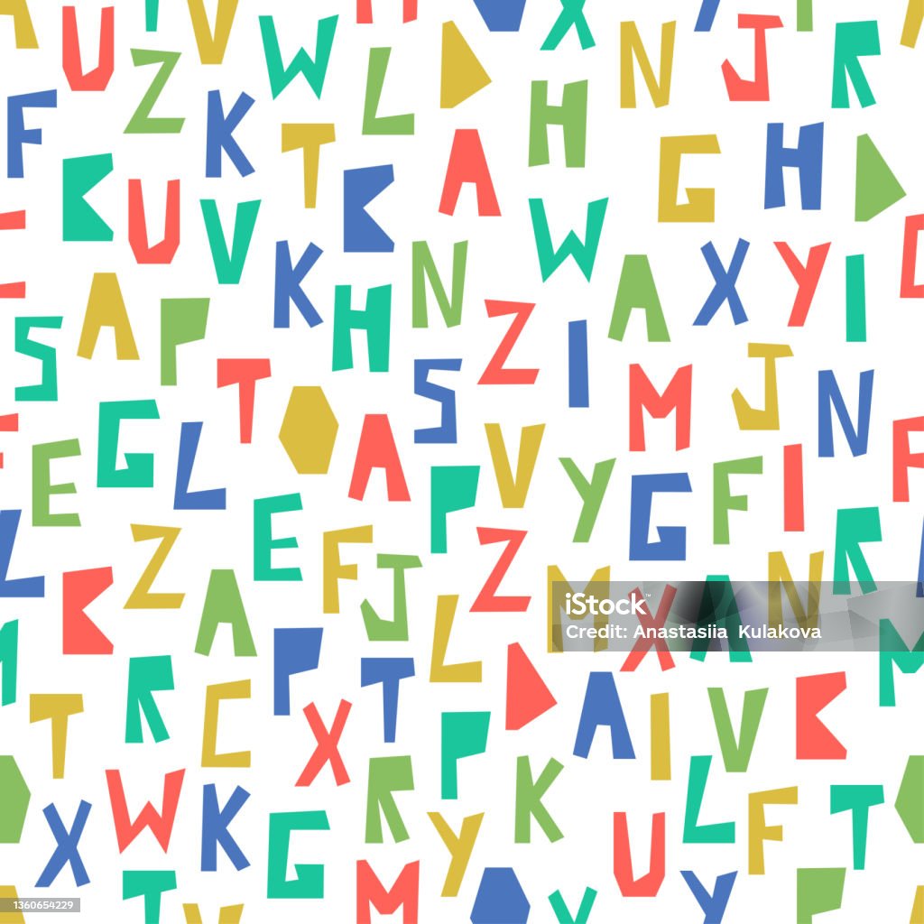 Pattern With Letters Stock Illustration - Download Image Now - Alphabet ...