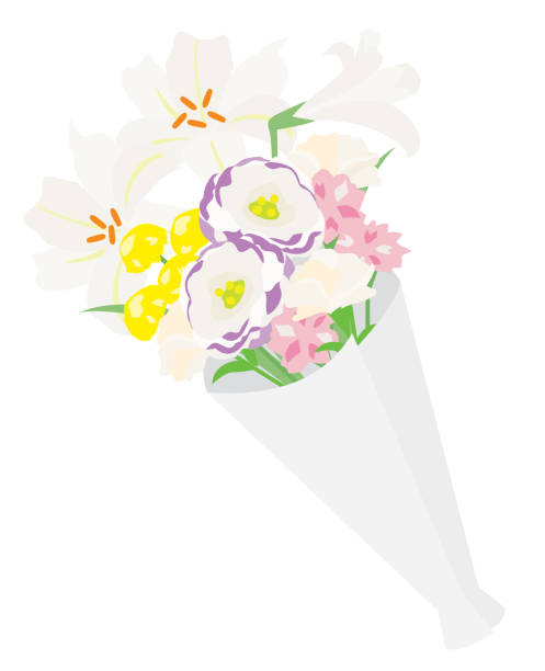 The offering flower of Buddhism. Bouquet of the Buddhism. first day of spring 2021 stock illustrations