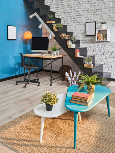 istock home modern home office and decorative living room style. 1360659914