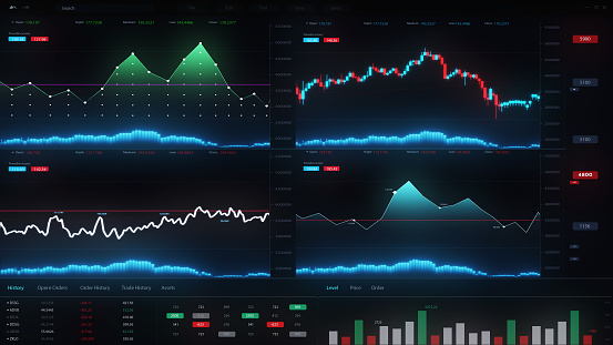 Fake Windows Interface Multiple Fake Computer Interface Screen Big Data Analytic Science ...