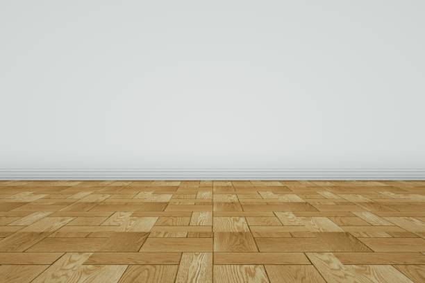 istock Interior empty room. Wall and wooden floor interior background 1360664306