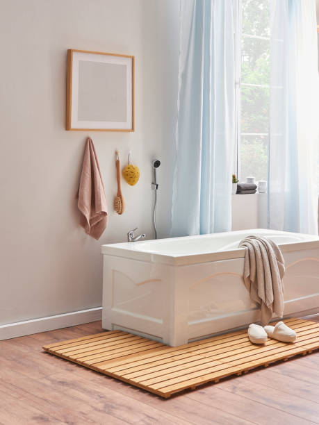 istock luxury bathroom interior decoration with bath tub 1360664362