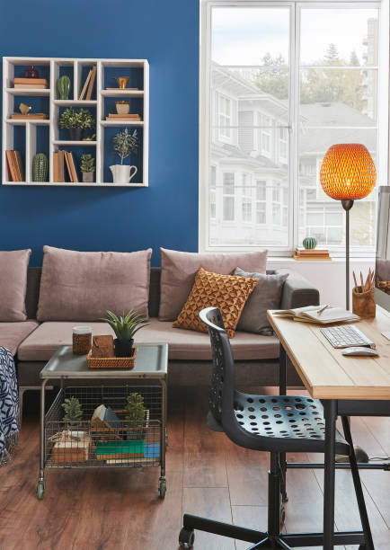 istock home modern home office and decorative living room style. 1360667519