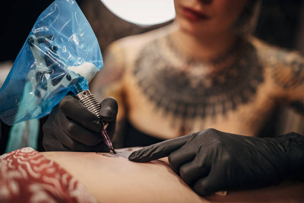 istock New tattoo on leg 1360672066