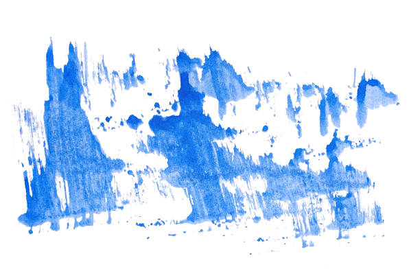 istock abstract acrylic watercolor paint brush stroke texture isolated on white background for logo and banner. design, creative, and illustration. 1360675703