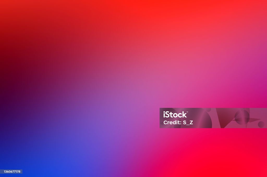 Blurred abstract red blue gradient color transit colourful frosted glass effect background Color Gradient Stock Photo