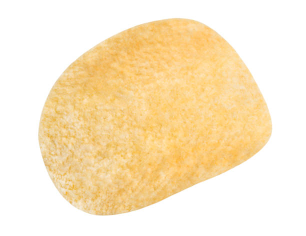 istock Chips potato, one piece, isolated on white background with clipping path, element of packaging design. Full depth of field. 1360678611