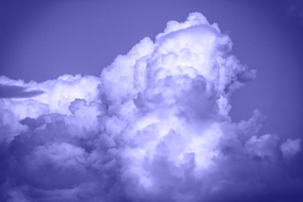 Very Peri purple Blurred  effective,  dramatic, sky or and storm cloud background, beautiful nature . stock photo