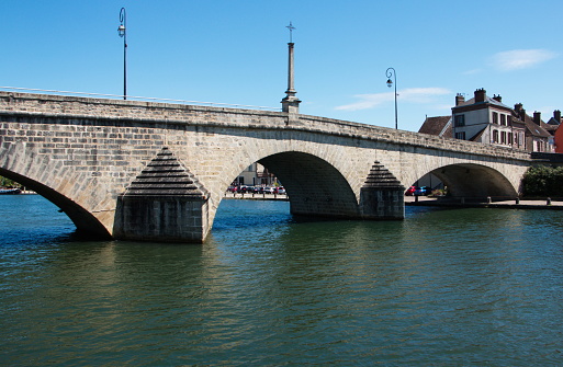 Bridge in Villeneuve sur Yonne in Burgundy in France,Europe