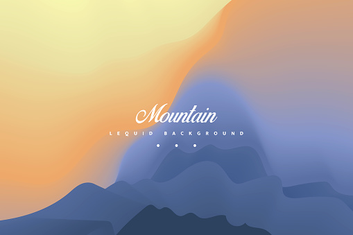 Fantasy Chinese painting mountain watercolor pattern background