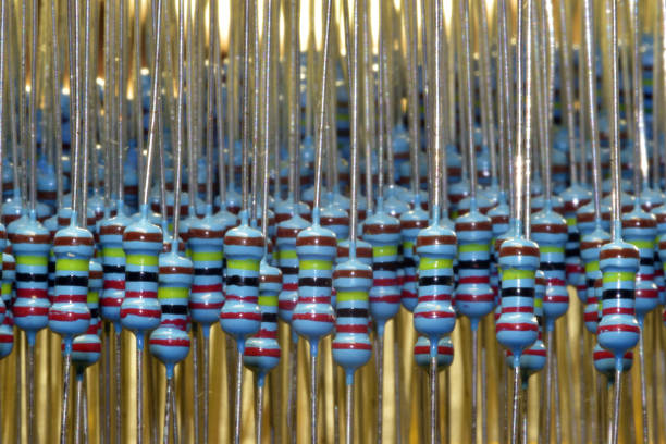 istock Artistically arranged new resistors 1360683255