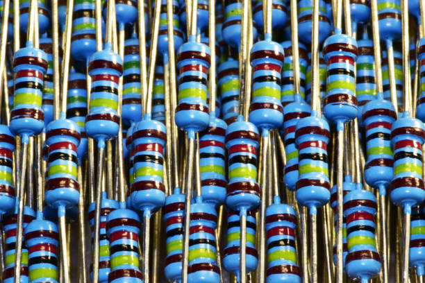 istock Artistically arranged new resistors 1360685229