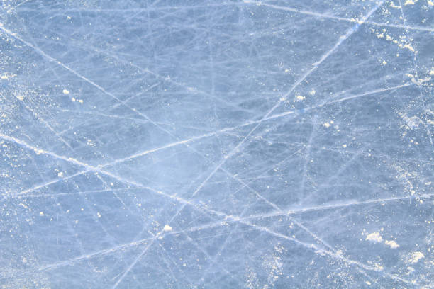 Ice rink. View from above. Close-up. Background. Texture.