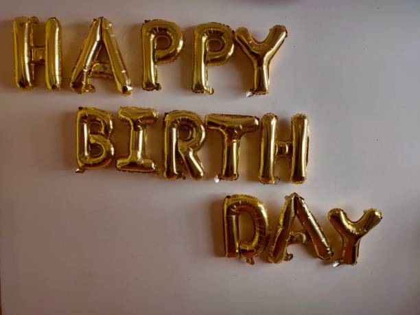 istock Golden ballon Happy Birthday 1360694964