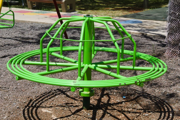 istock Children's toys in a city park with different functions 1360698323