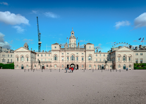 London, UK - September 18 2018: The Horse Guards Parade and the Household Cavalry Museum in Whitehall.