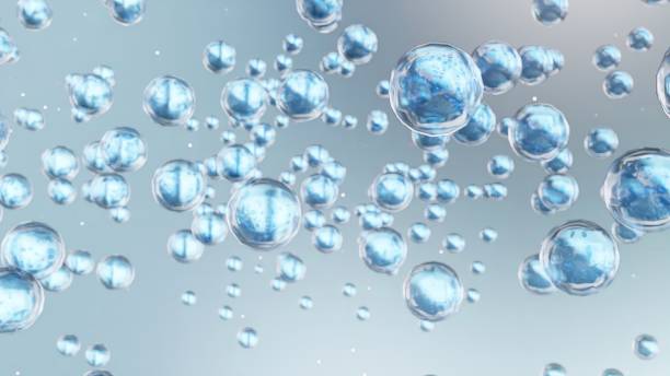 istock Macro Liquid Bubbles, various air bubbles in water. Liquid Cream gel transparent cosmetic sample texture with bubbles. 3d Cosmetic cream seamless. serum bubbles, Transparent. Moisturizing , 3d render 1360711653