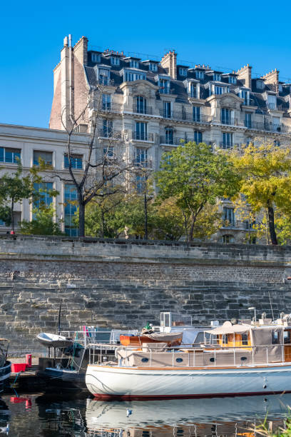 istock Paris, Bastille, harbor with houseboats 1360716213