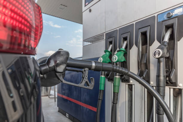 istock Automation car diesel refueling in petrol station 1360717436