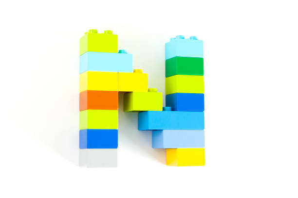 istock Colorful toy brick letter N 1360720189