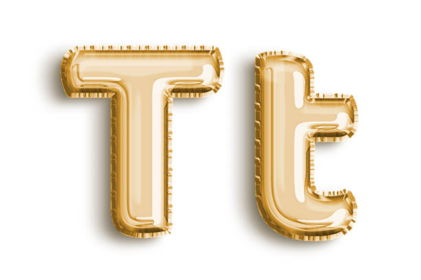 palloncino lettera t - letter t letter a ornate alphabet foto e immagini stock