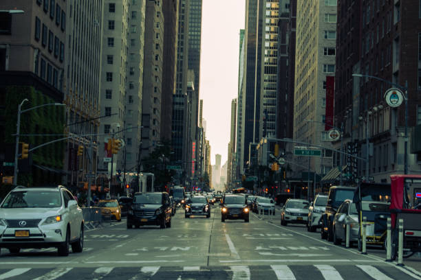 istock New York Street 6th Av sunset 1360730545