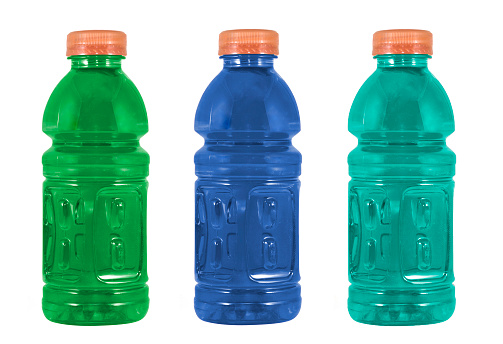 Three Generic Sports Drink Bottles