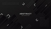 istock Abstract dark black gradient geometric shape background. Modern futuristic background. Can be use for landing page, book covers, brochures, flyers, magazines, any brandings, banners, headers, presentations, and wallpaper backgrounds 1360749232