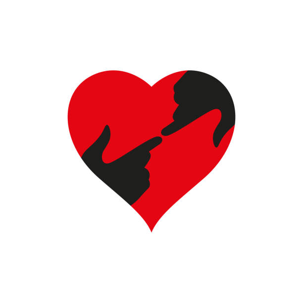 istock Meet the Lord in your heart. Heart shape and hands in touch. Flat isolated Christian illustration 1360758672