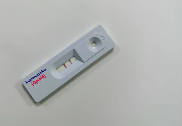Rapid screening test for Buprenorphine (BUP) is an opioid that is most commonly used to treat chronic opioid addiction. stock photo