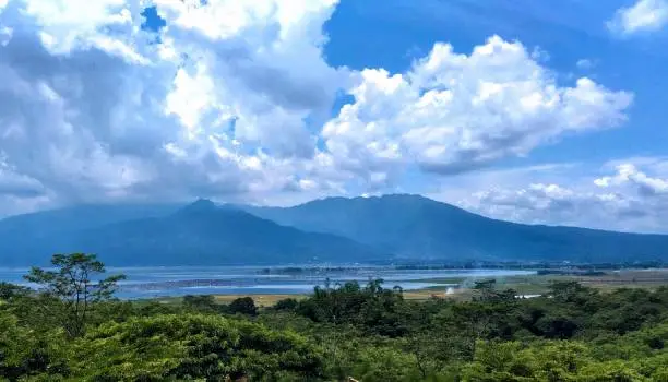 This Rawapening Lake is taken from skyview Banaran, Kampung Kopi Banaran, Bawen, Semarang Regency, Central Java.