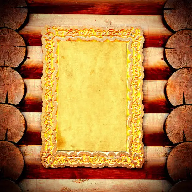 Vintage Blank Board on the Wooden Background