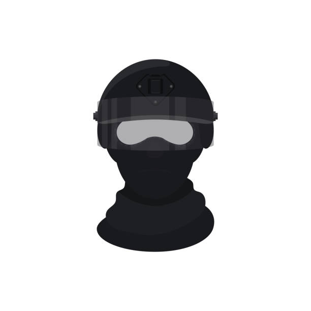 Russian spetsnaz steel helmet for tactical military. Vector illustration in eps10 format for you and your design. spetsnaz stock illustrations